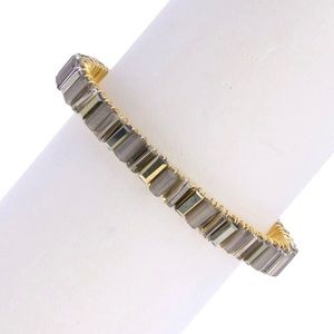 Saachi “Mosaic” beaded cuff bracelet
